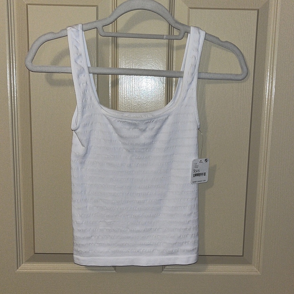 🥰HOST PICK🥰NWT Free People Square One Seamless Cami White Tank Top - Picture 7 of 7